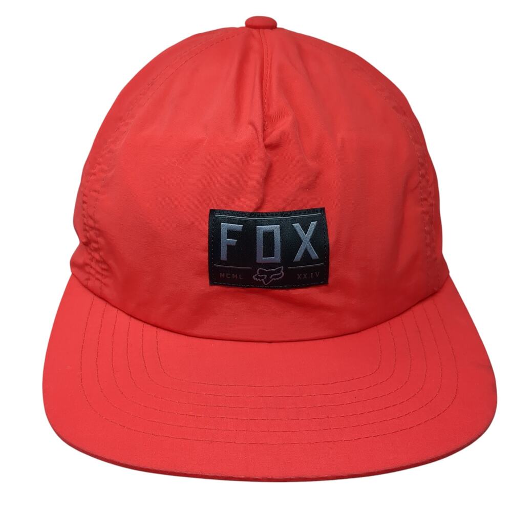 Fox Patch Snapback Hat Red One Size Adjustable Ve… - image 1